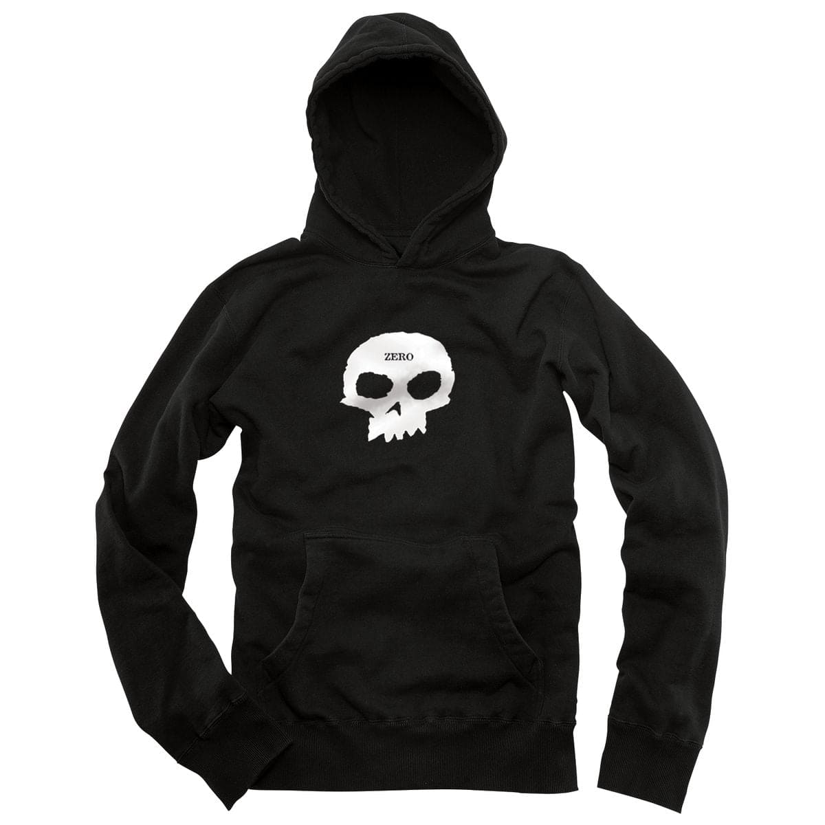 Zero | Single Skull Hoodie - Black