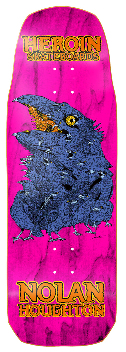 Heroin | 9.9" Nolan Houghton Crow Skateboard Deck (Various Wood Colors)