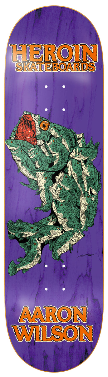 Heroin | 8.75" Aaron Wilson Fish Skateboard Deck (Various Wood Colors)