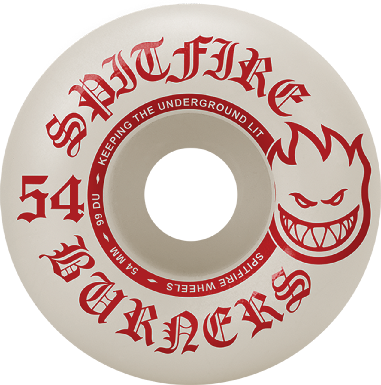 Spitfire | 54mm/99a Burners Wheels - White/Red