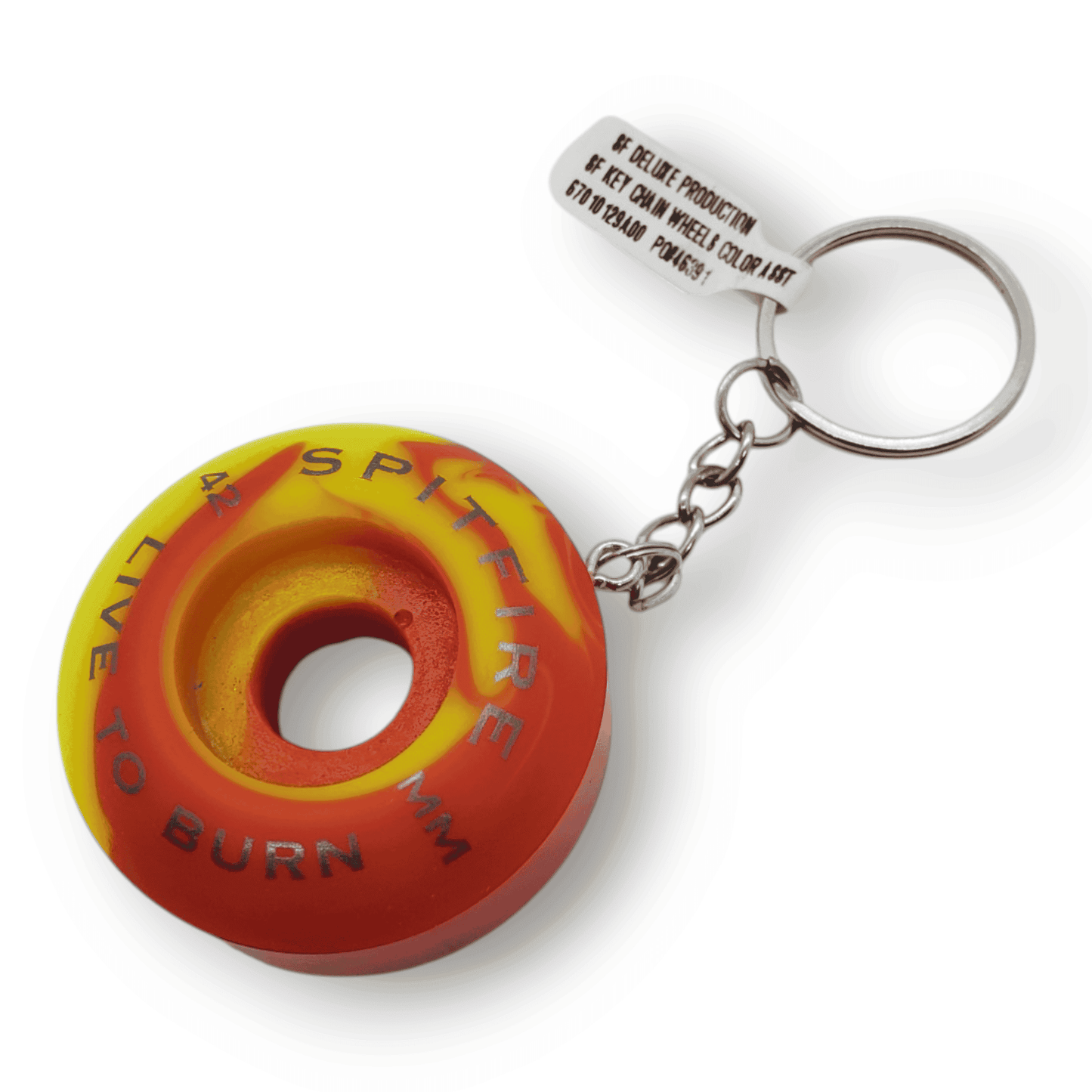 Spitfire | Wheel Keychain - Swirl Red/Yellow