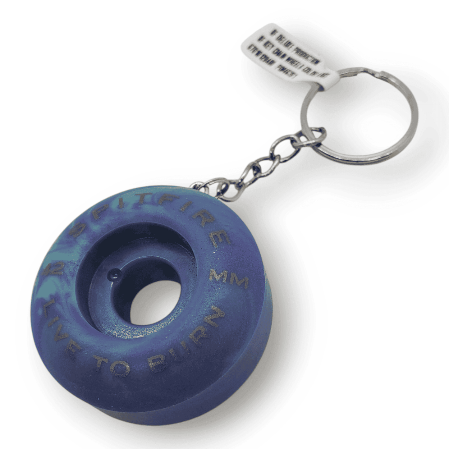 Spitfire | Wheel Keychain - Swirl Teal/Purple