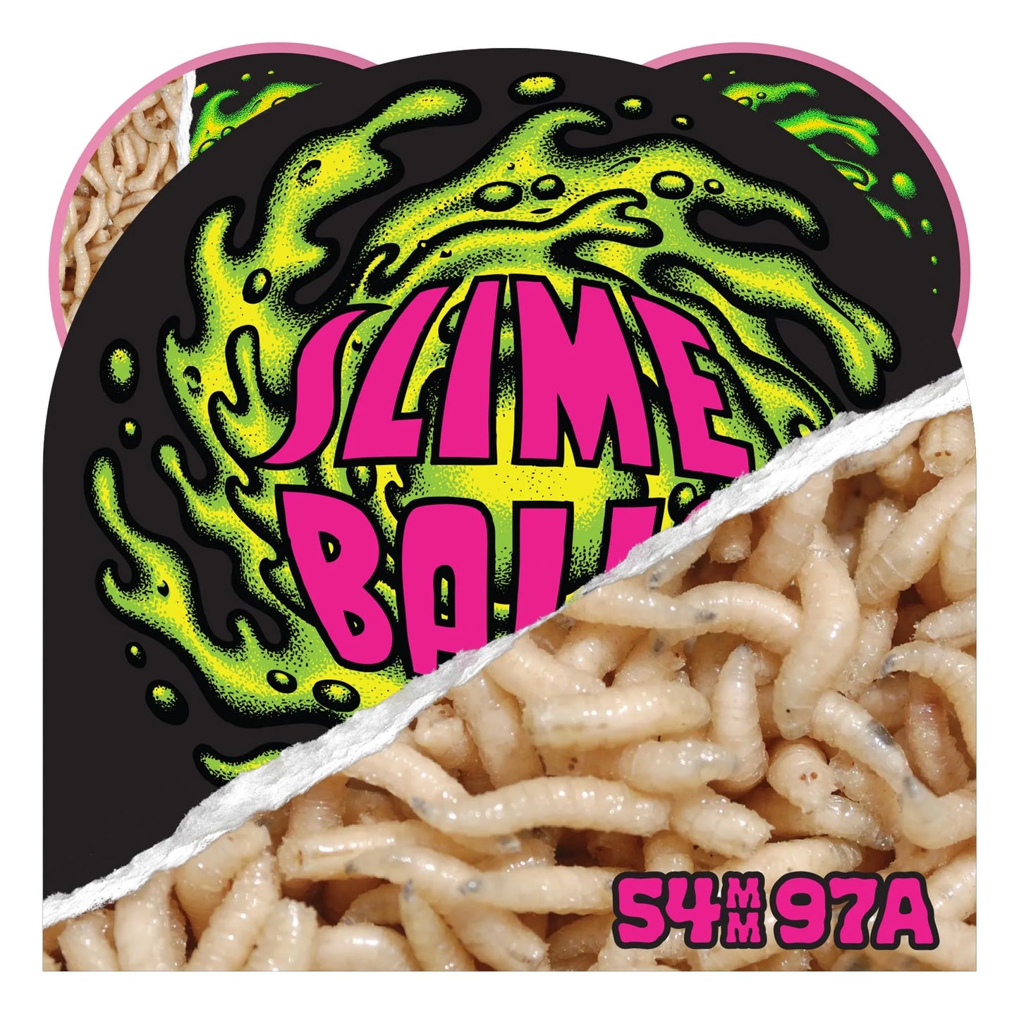 Slime Balls | 54mm/97a Tear Away Maggots Hardline Wheels - Neon Pink