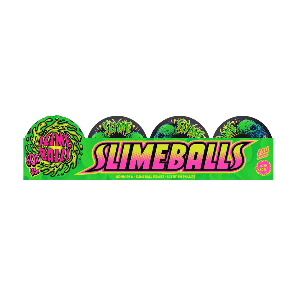 Slime Balls | 60mm/95a Skull Vomits Wheel - Black