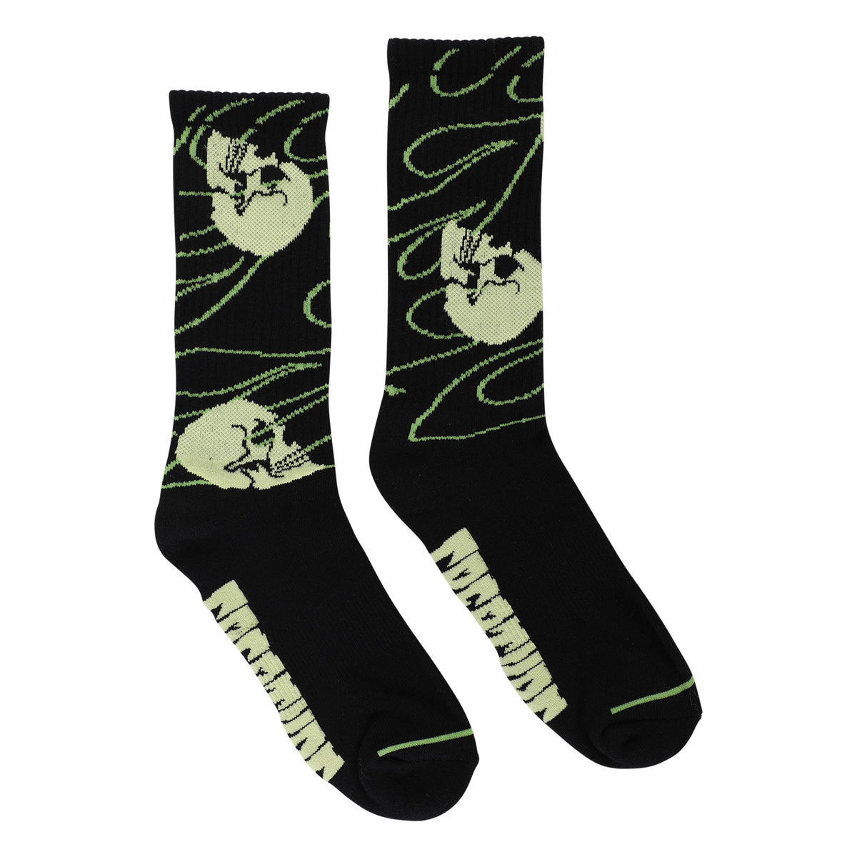 Creature | Spiral Skull Classic Crew Socks - Black