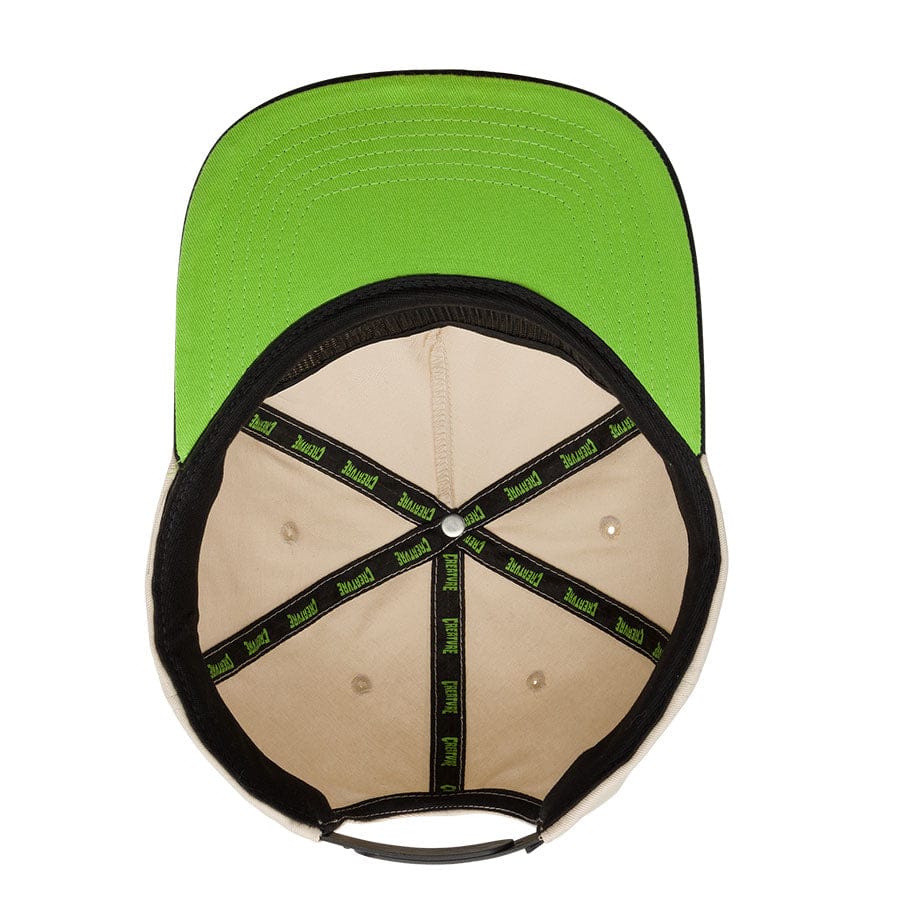 Creature | Last Call Snapback Mid Profile Hat - Off White/Black