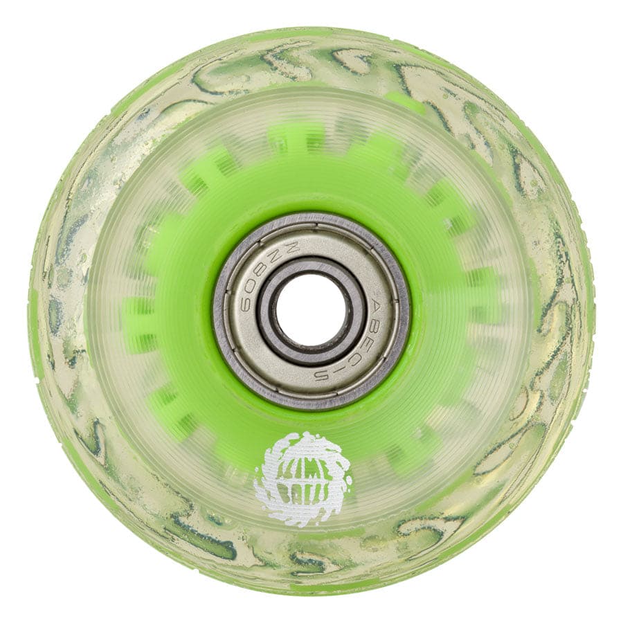 Slime Balls | 60mm/78a Light Ups - Clear/Green LEDs With Bearings