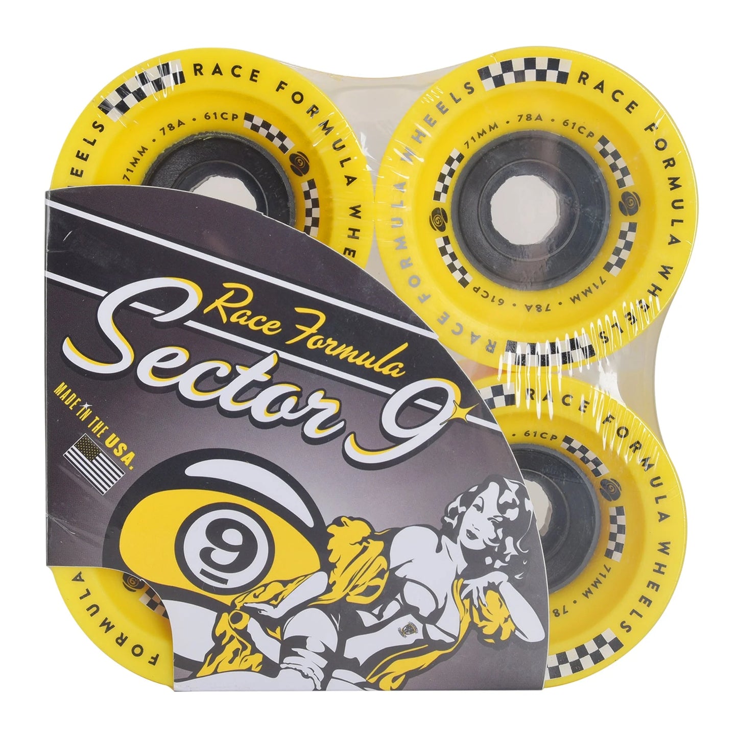 Sector 9 | 71mm/78a Race Formula Wheels - Yellow