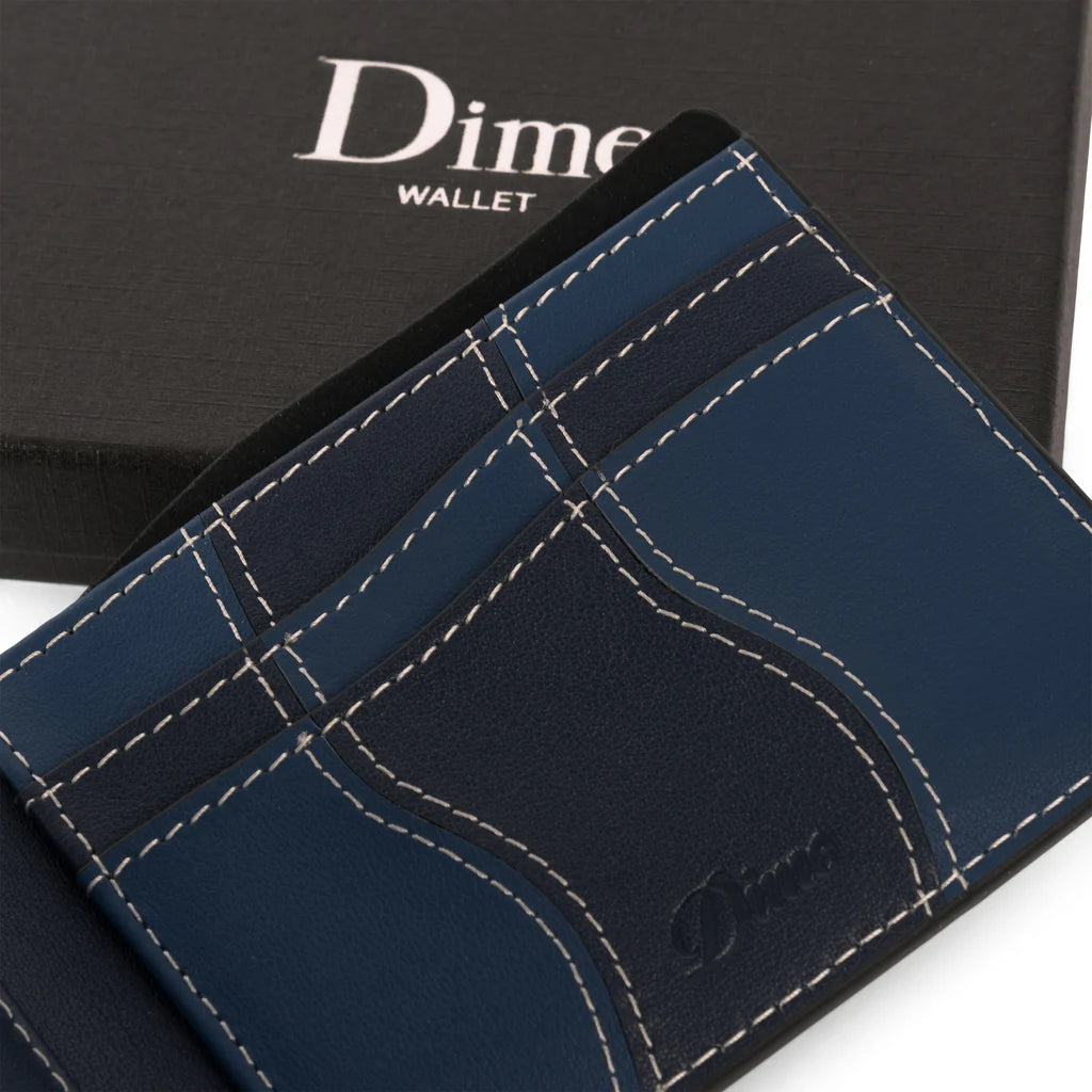 Dime | Wave Leather Wallet - Navy