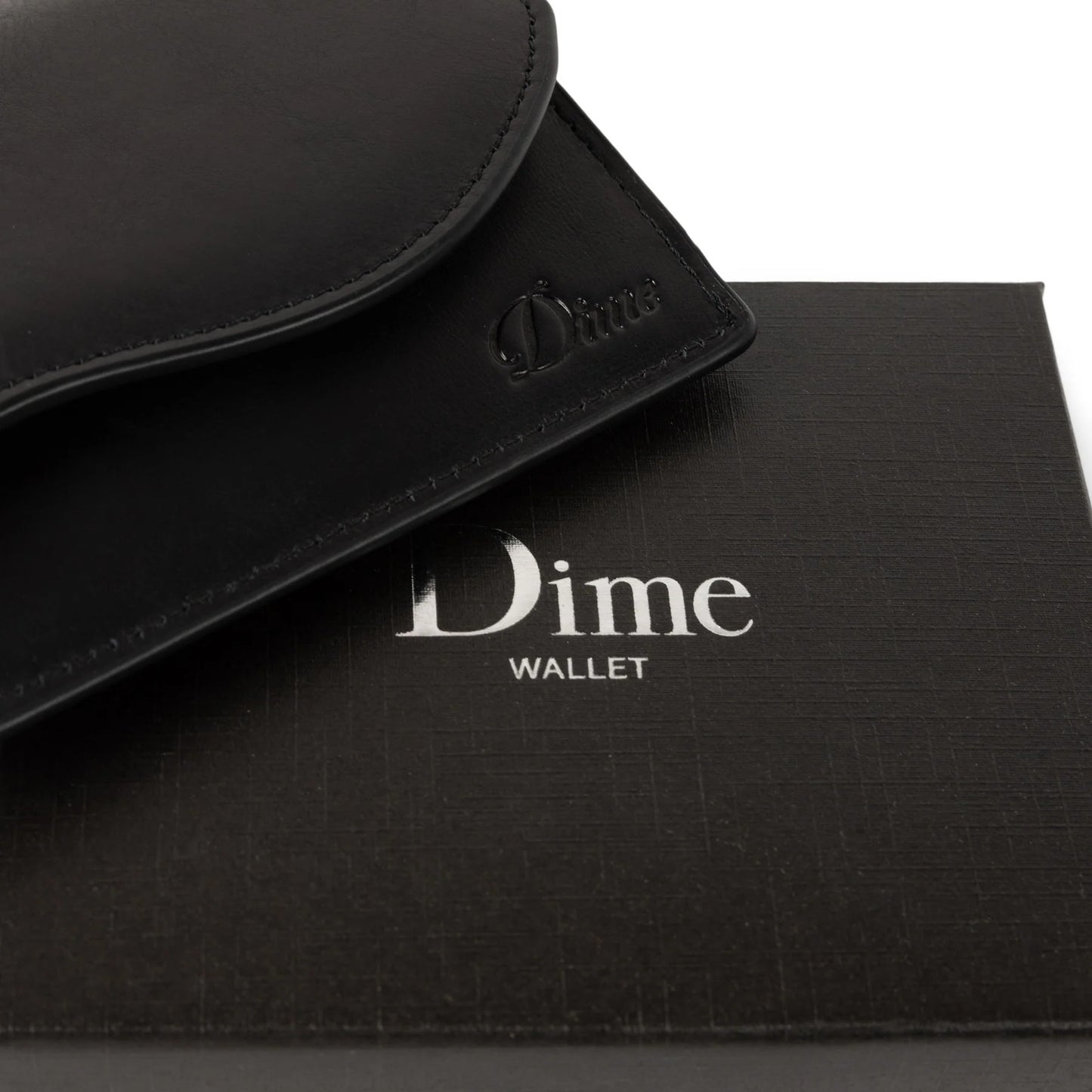 Dime | Leather Chain Wallet - Black