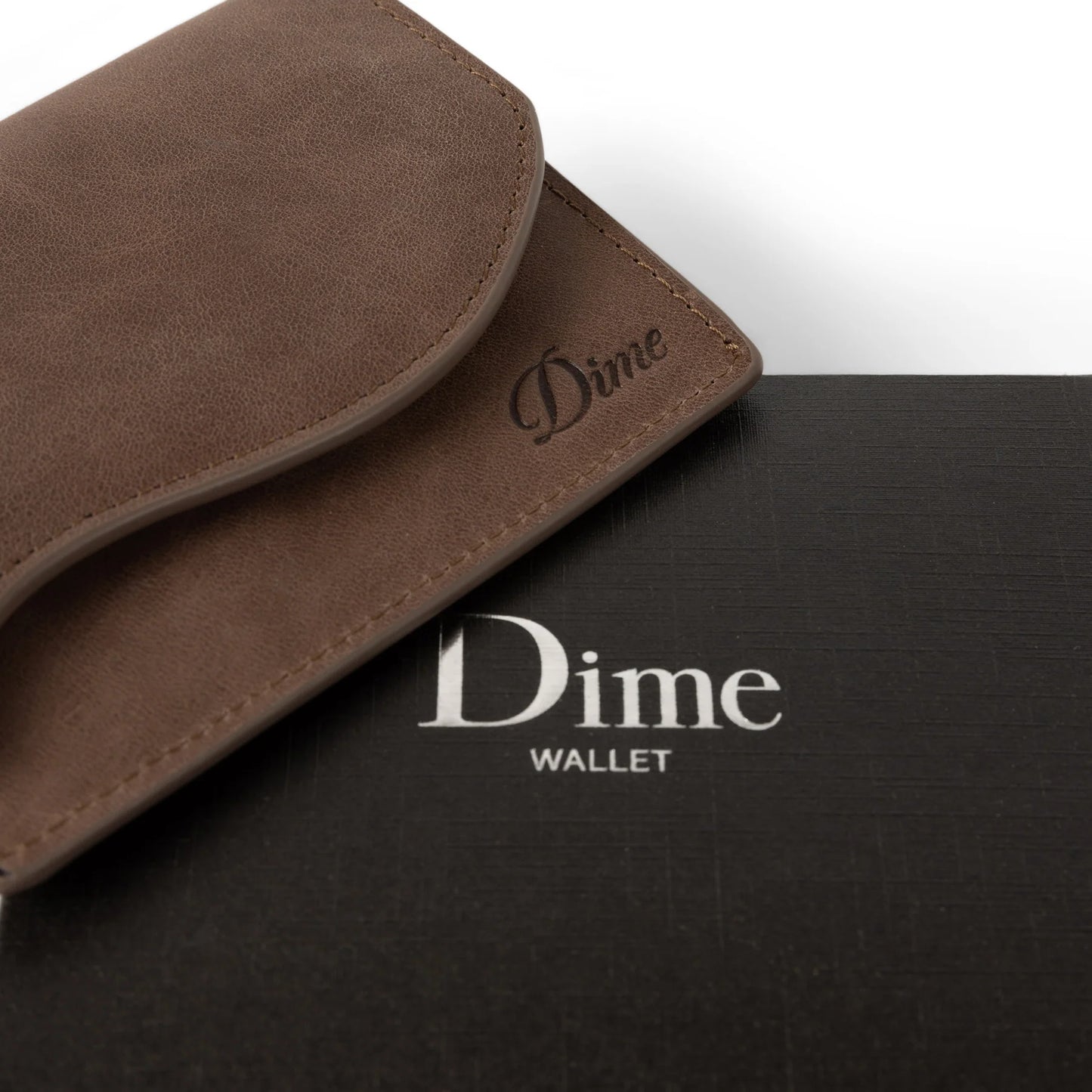 Dime | Leather Chain Wallet - Brown