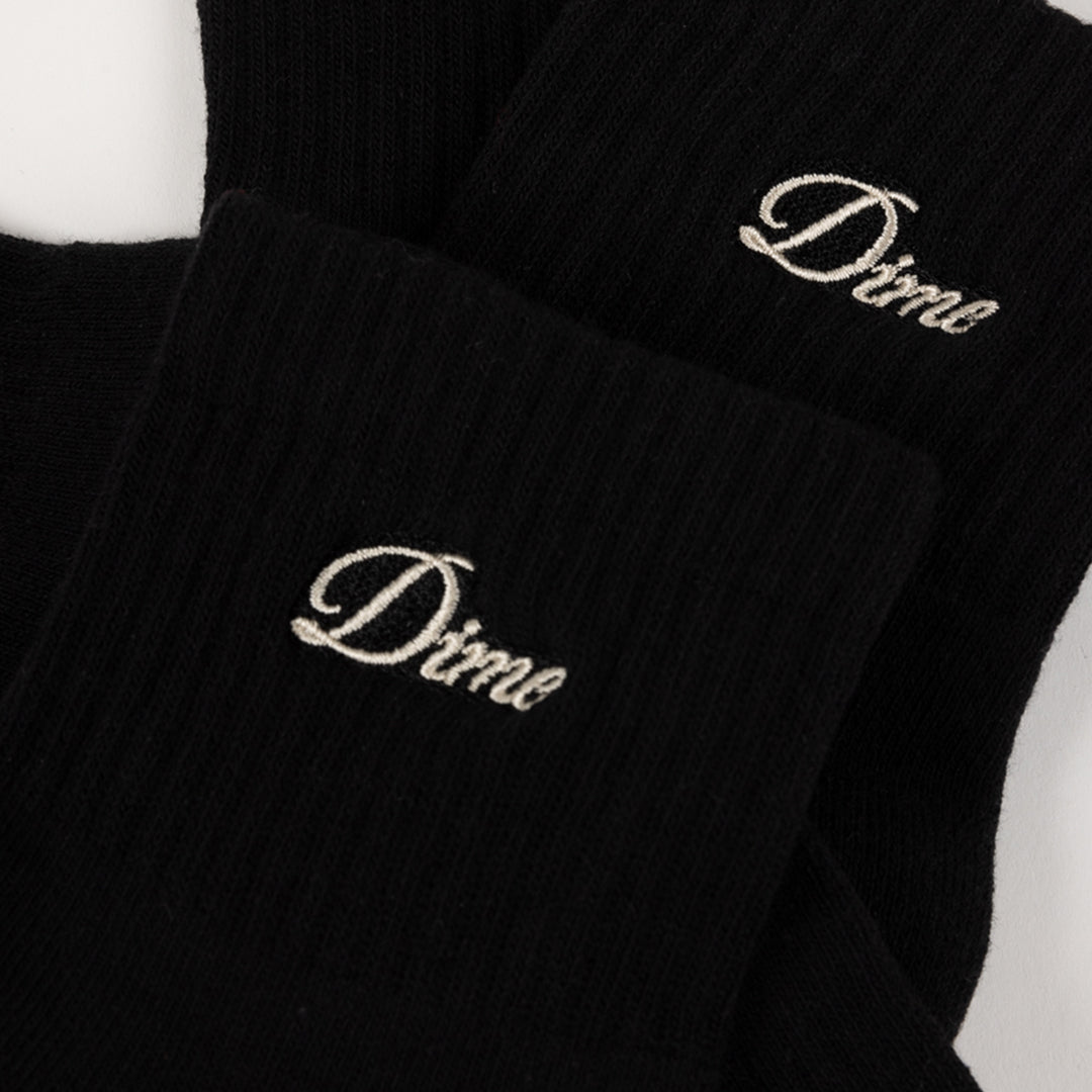 Dime | Two Pack Ankle Socks - Black (2 Pairs)