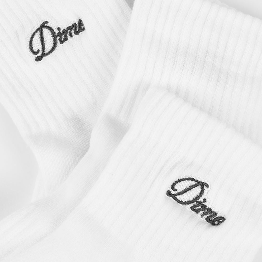 Dime | Two Pack Ankle Socks - White (2 Pairs)