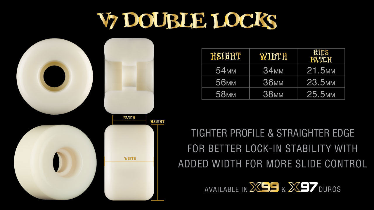 Bones | 58mm/X99a X-Formula V7 Double Lock Wheels - White
