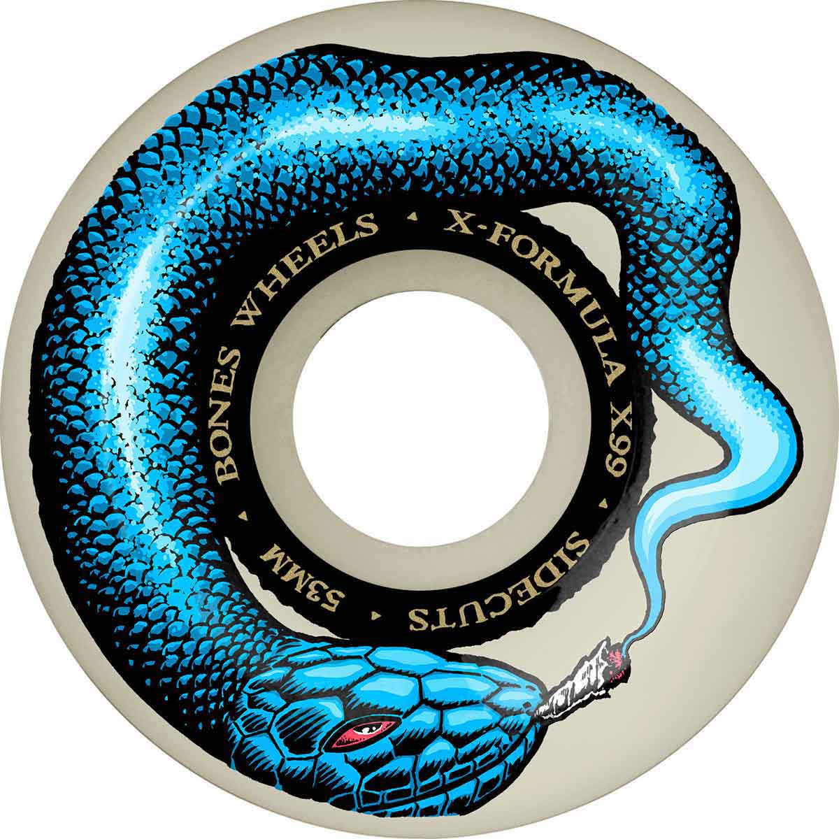 Bones | 53mm/99a Smokin Snake X99 V5 Sidecut Wheels - White