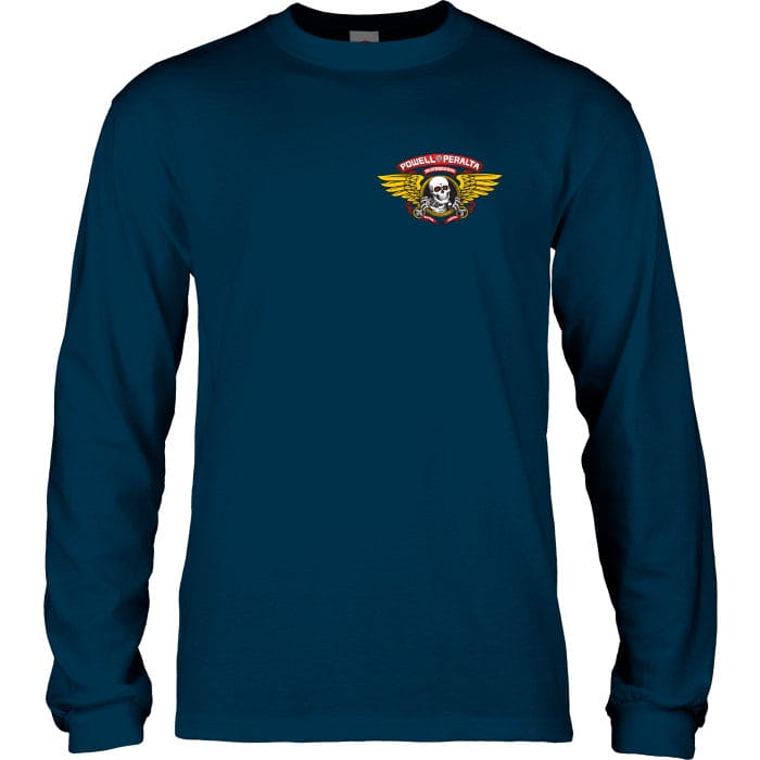 Powell Peralta | Bones Winged Ripper Longsleeve Shirt - Navy