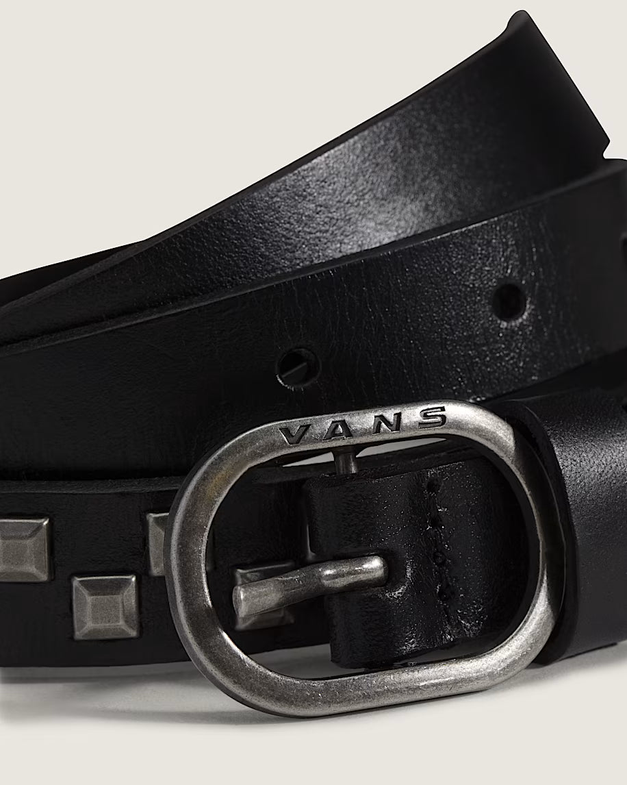Vans | Slim Check Leather Belt - Black