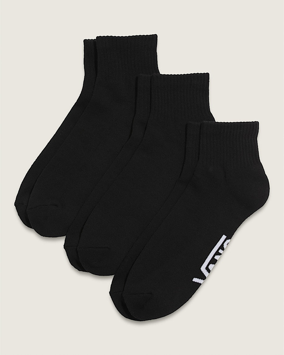 Vans | 3 Pack Quarter Crew Socks - Black