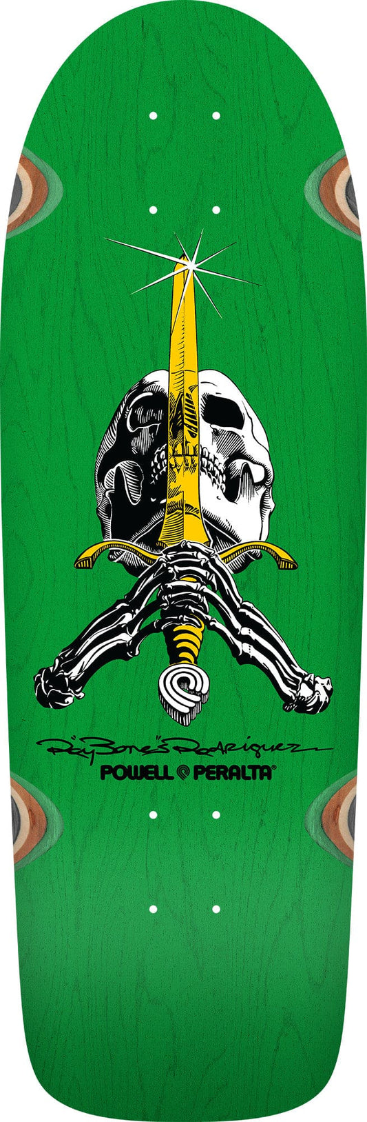 Powell Peralta | 10" OG Ray Rodriguez Skull & Sword Reissue Deck - Green Stain
