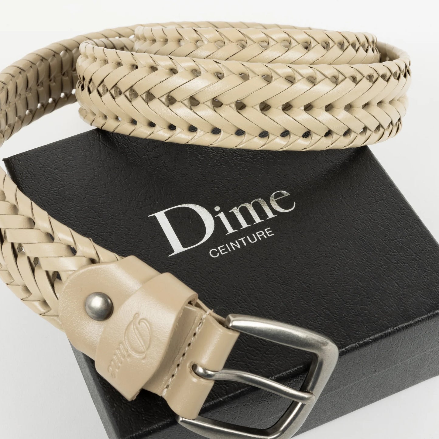 Dime | Braided Leather Belt - Tan