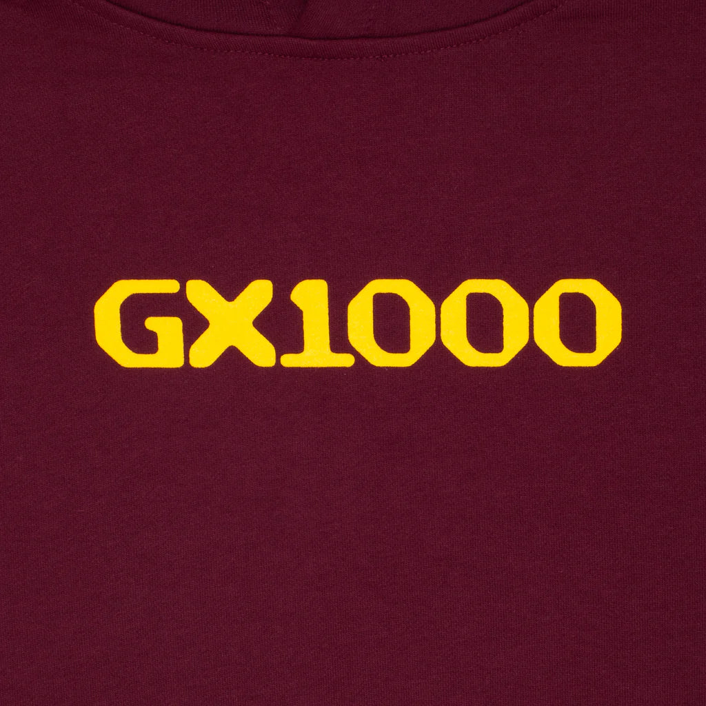 GX1000 | OG Logo Pullover Hoodie - Burgundy/Yellow