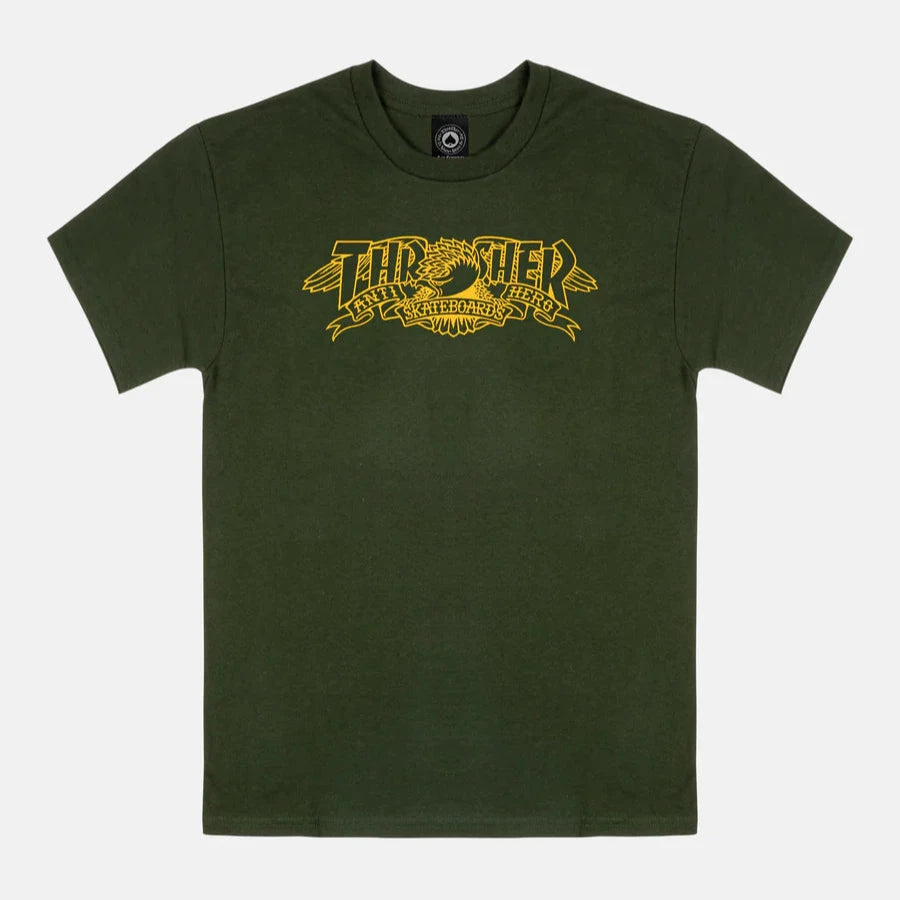 Thrasher | Anti-Hero Mag Banner Shirt - Forest Green