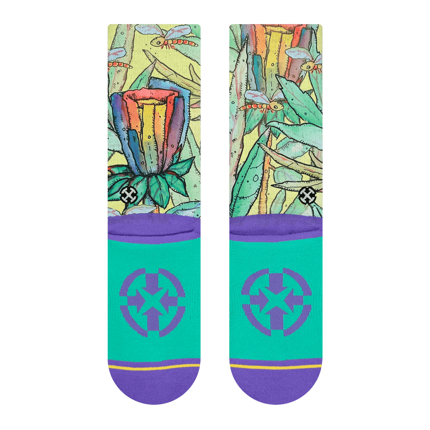 Bad Otis Link Rainbow Flowers Socks (Medium)