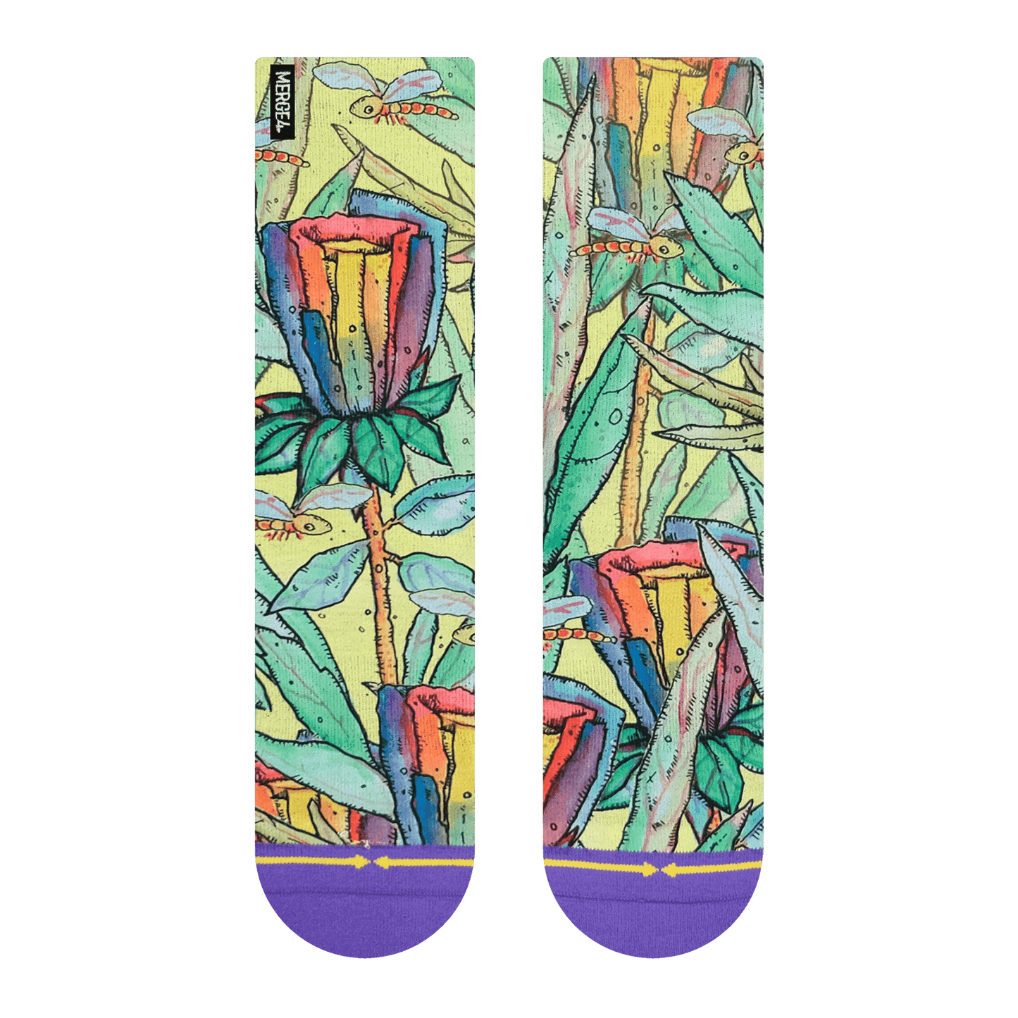 Bad Otis Link Rainbow Flowers Socks (Medium)