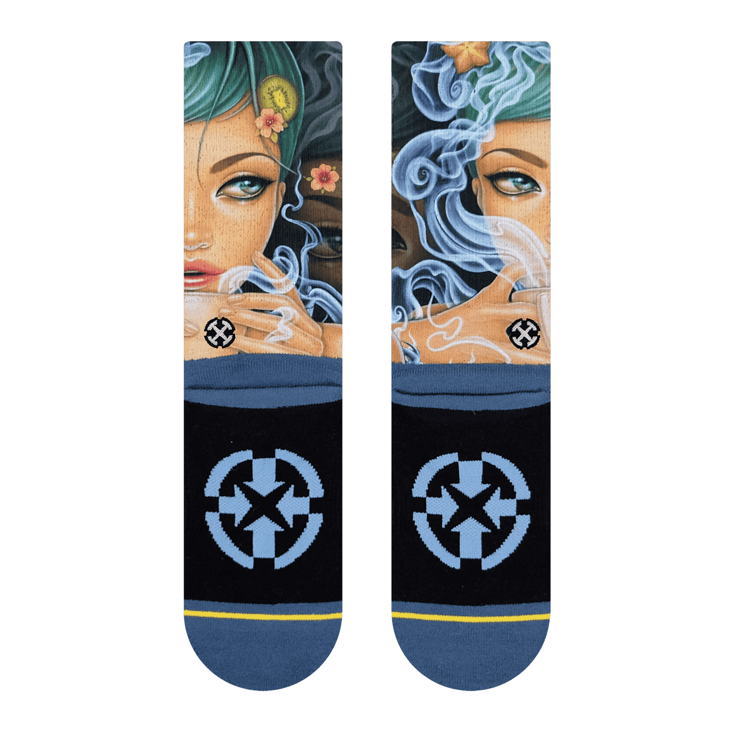 Dragon Tea Crew Socks With Art By Caia Koopman (Womens 5.5 - 10)