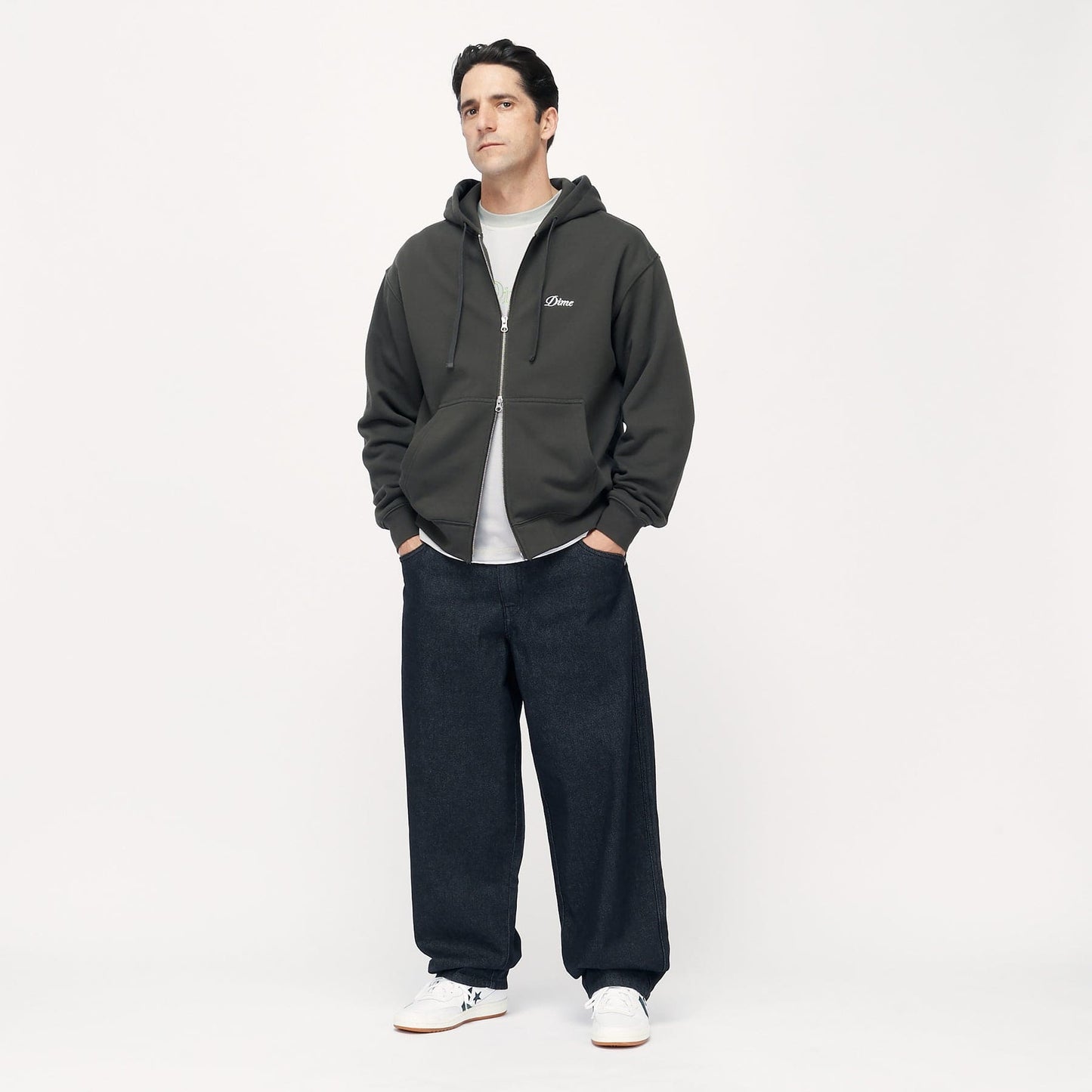 Dime | Classic Baggy Denim Pants - Black Washed