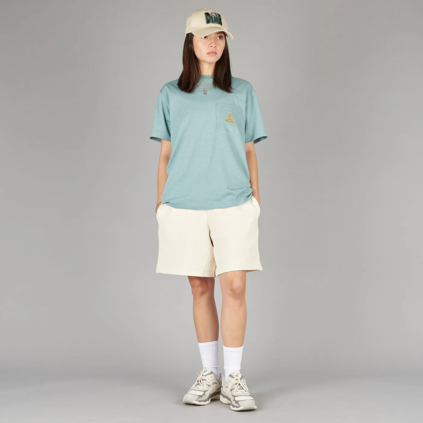 Dime | Striped Pocket Shirt - Seafoam