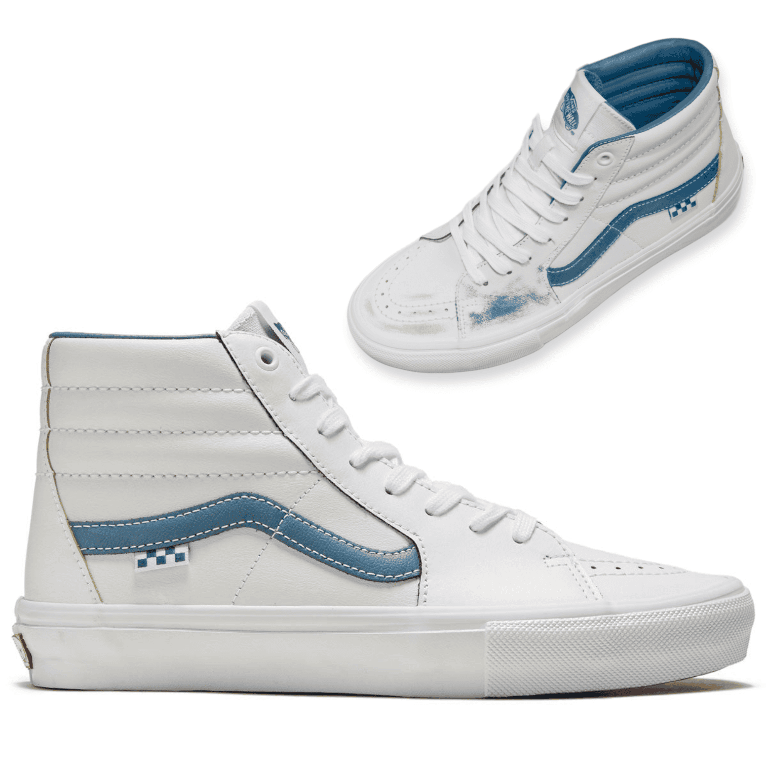 Vans Skate Sk8-Hi WEARAWAY White/Blue – THIS Skateshop