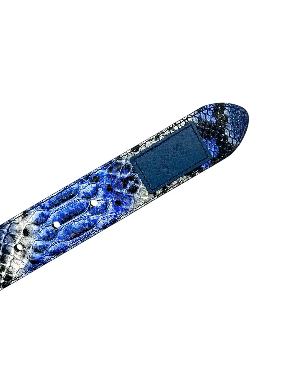 Loosey | Premium Snake Skin Belt - Blue