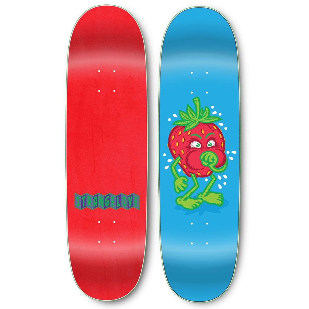 Strangelove | 8.875" Strawberry Cough Velvet Flocked Deck - Cyan