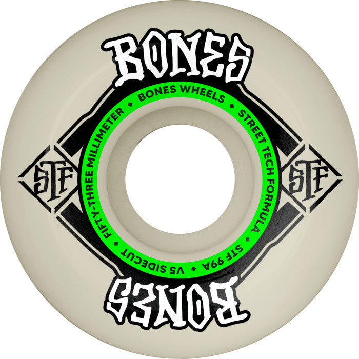Bones | 53mm/99a STF V5 Sidecuts - White