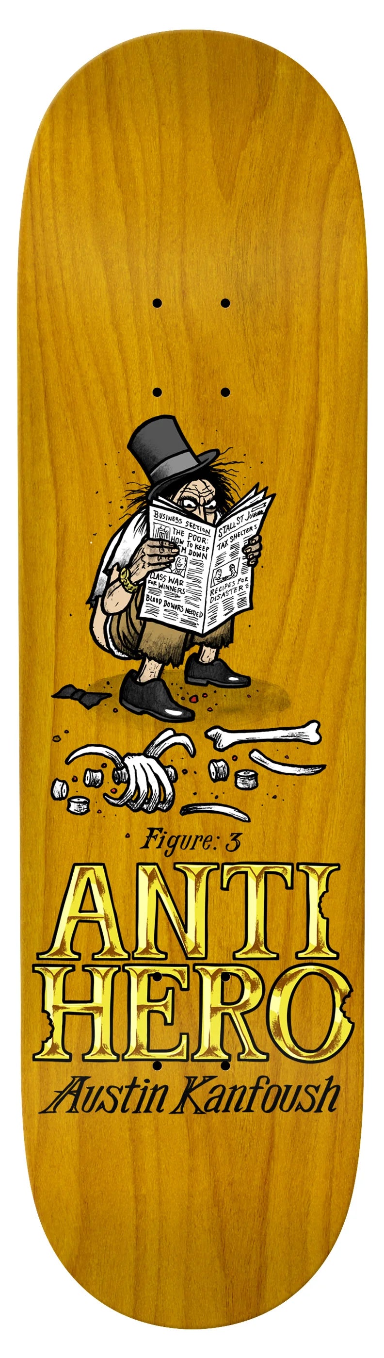 Anti-Hero | 8.25" Kanfoush Eat The Rich Skateboard Deck