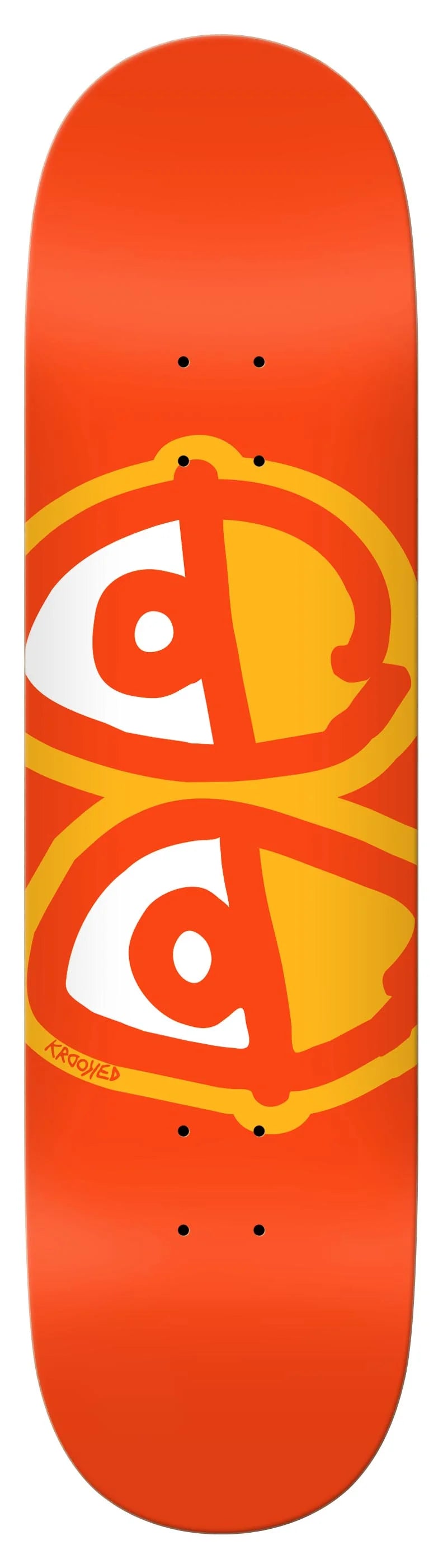 Krooked | 8.25" Team Eyes Orange Skateboard Deck