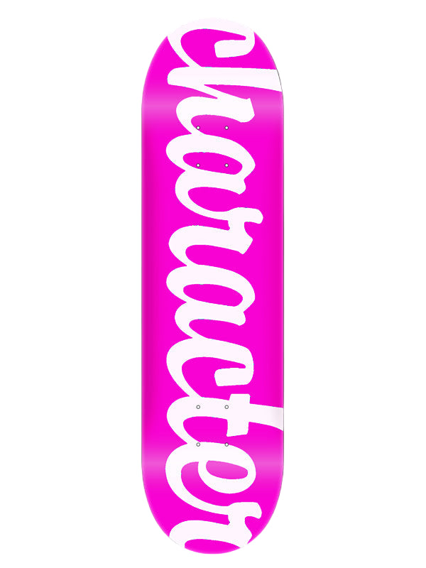 Character | 8.25" Script Deck - Neon Pink/White
