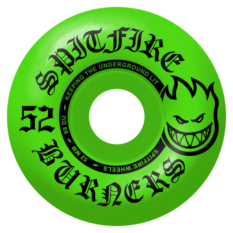 Spitfire | 52mm/99a Burners Wheels - Green