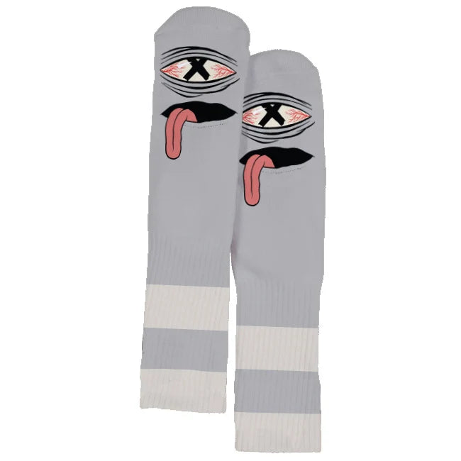Toy Machine | Crossed Out Socks - Grey