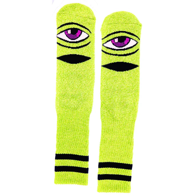 Toy Machine | Heather Sect Eye Socks - Neon Green