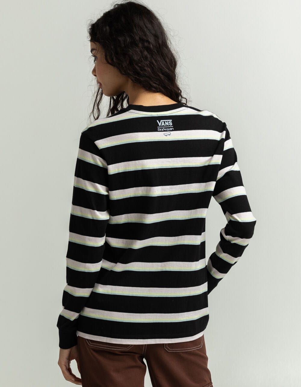 Vans | Skateistan Womens Longsleeve - Black/Pink/Yellow/Blue