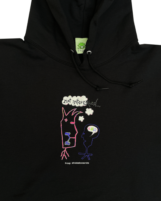 Frog | Not Interested Hoodie - Black