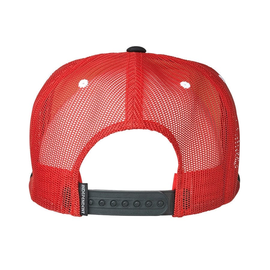 Independent | Span Mesh Trucker Hat - Black/White/Red
