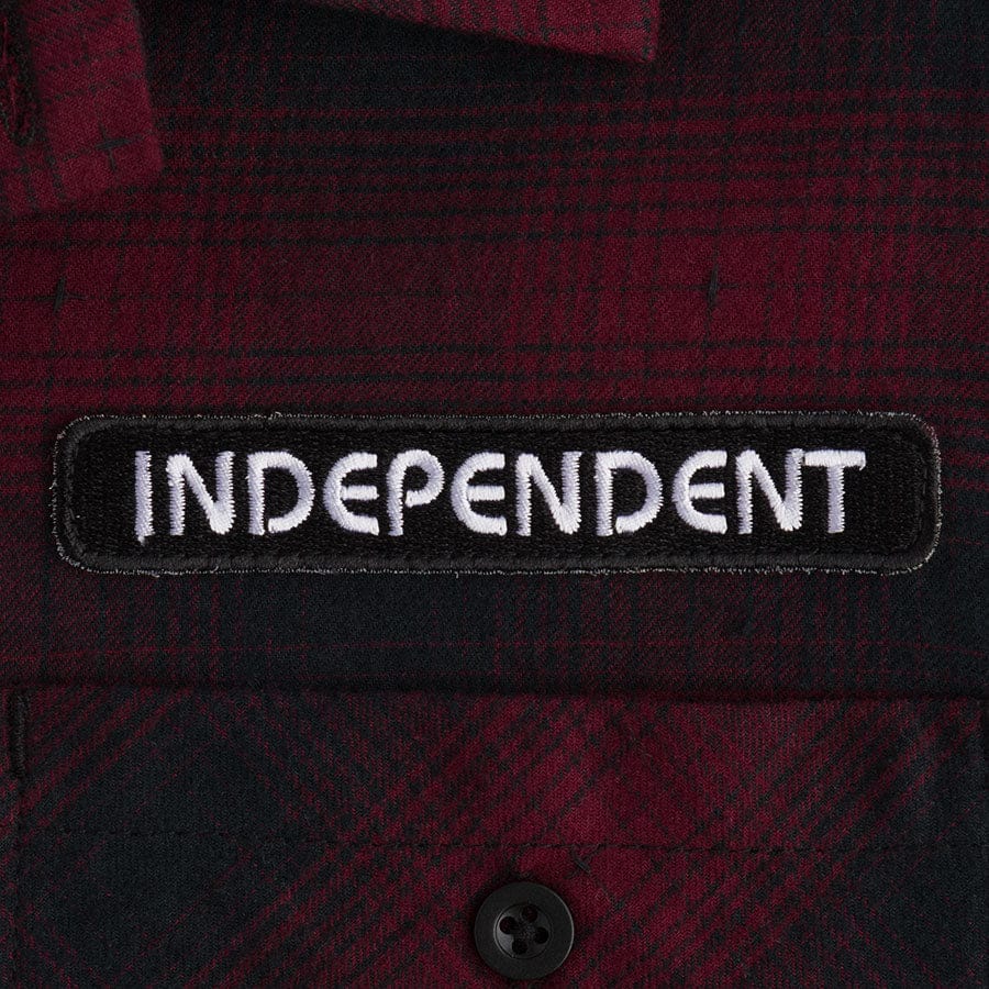 Independent | Tilden Flannel Button Up - Black/Burgundy