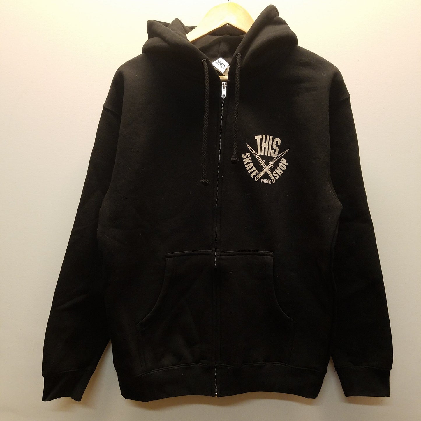 THIS | Daggers Chest Logo Zip-Up - Black/Vanilla Ink