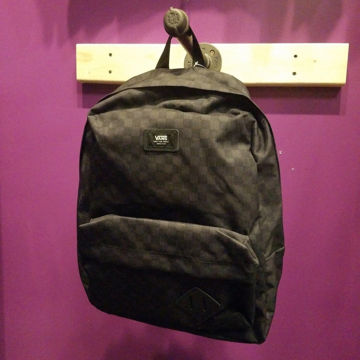 Vans | Black/Grey Checkers Backpack