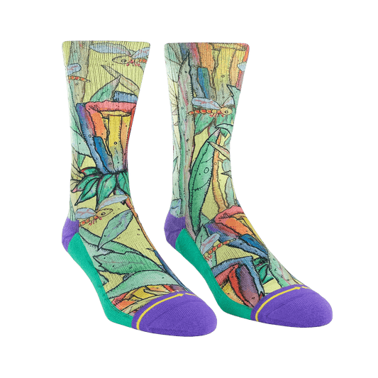 MERGE4 | Bad Otis Link Rainbow Flowers Socks (Large)