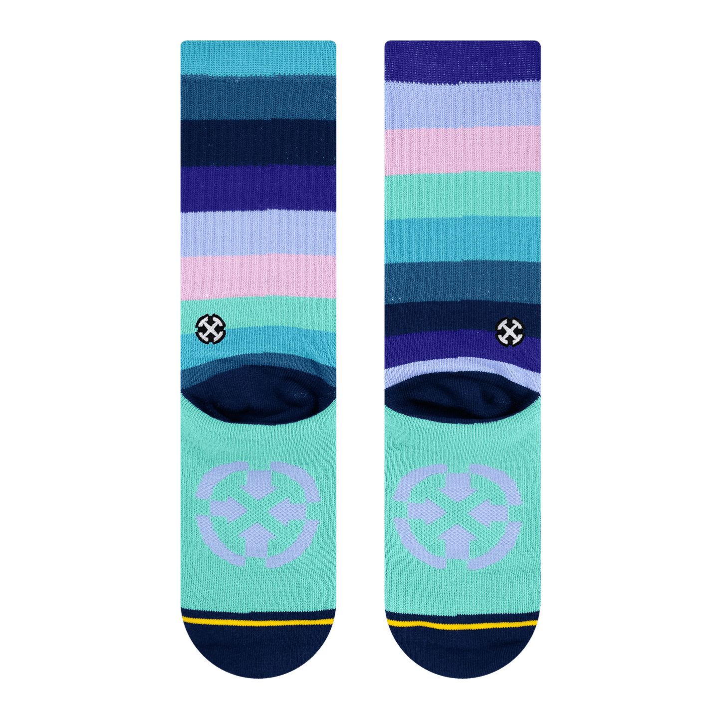 MERGE4 | Organic Cotton Cotton Candy Stripe Socks - Large