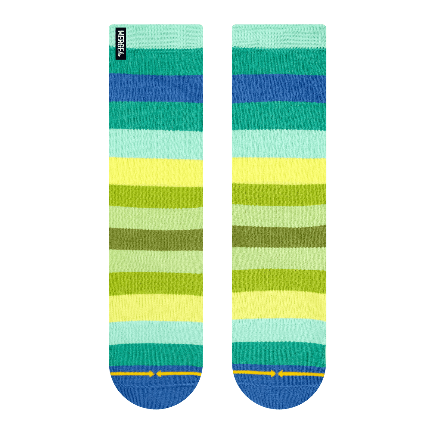 MERGE4 | Organic Cotton Spring Stripe Socks - Large